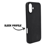 Premium Carbon Leather Stylish Protection Case for iPhone 16 Plus