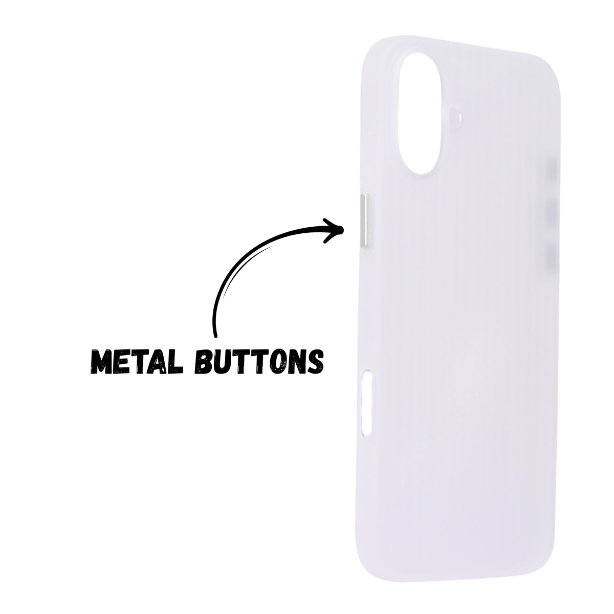 Hard Protective Striped Matte Finish Case for iPhone 16 Plus