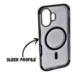 Transparent MagSafe Case with Shockproof Protection for iPhone 16 Plus