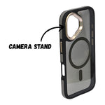 Transparent MagSafe Compatible with Metallic Camera Accent Phone Case for iPhone 16
