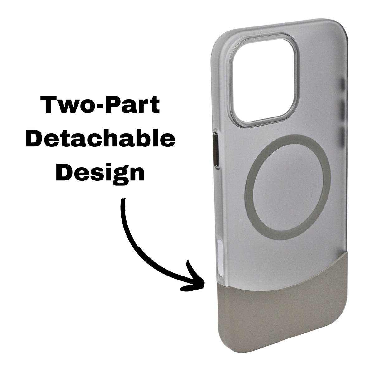 Premium Dual Tone Detachable 2-in-1 Magsafe Compatible Phone Case for iPhone 16 Pro Max