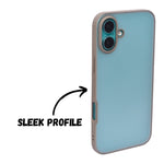 Minimalist Matte Finish Transparent Phone Case for iPhone 16 Plus