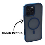 Transparent MagSafe Compatible with Matte Colour Edge Phone Case for iPhone 16 Pro Max