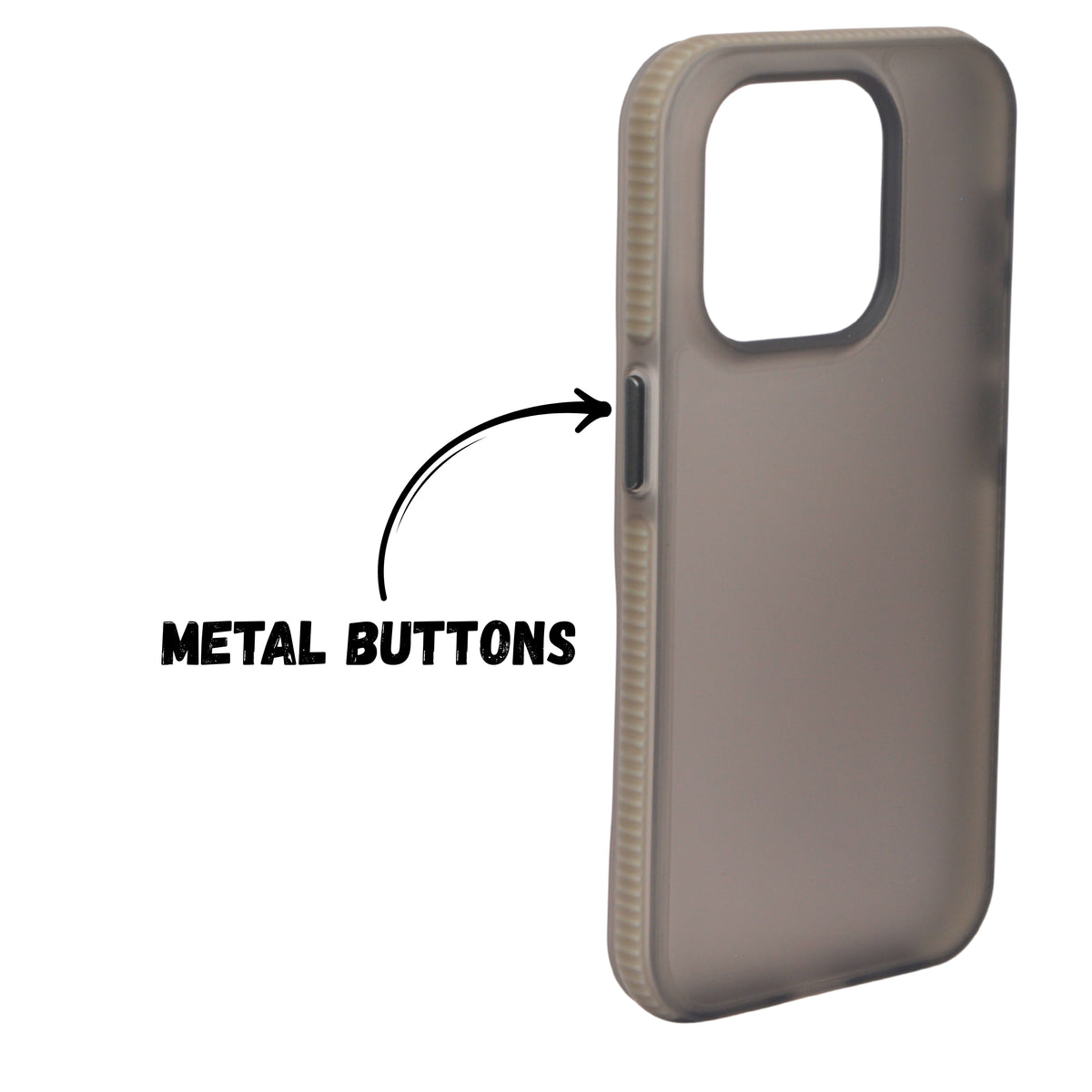 Matte Transparent Frosted with Side Border Phone Case For iPhone 15 Pro