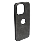 PU Leather with Precise Apple Logo Cutout Phone Case for iPhone 15 Pro Max