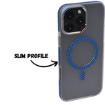 Transparent Shockproof MagSafe Case with Carbon Fiber Ring – for iPhone 16 Pro Max