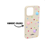 3D Colorful Polka Dot Soft Protective Phone Case for iPhone 16 Pro Max