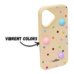 3D Colorful Polka Dot Soft Protective Phone Case for iPhone 16