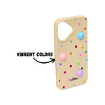 3D Colorful Polka Dot Soft Protective Phone Case for iPhone 16