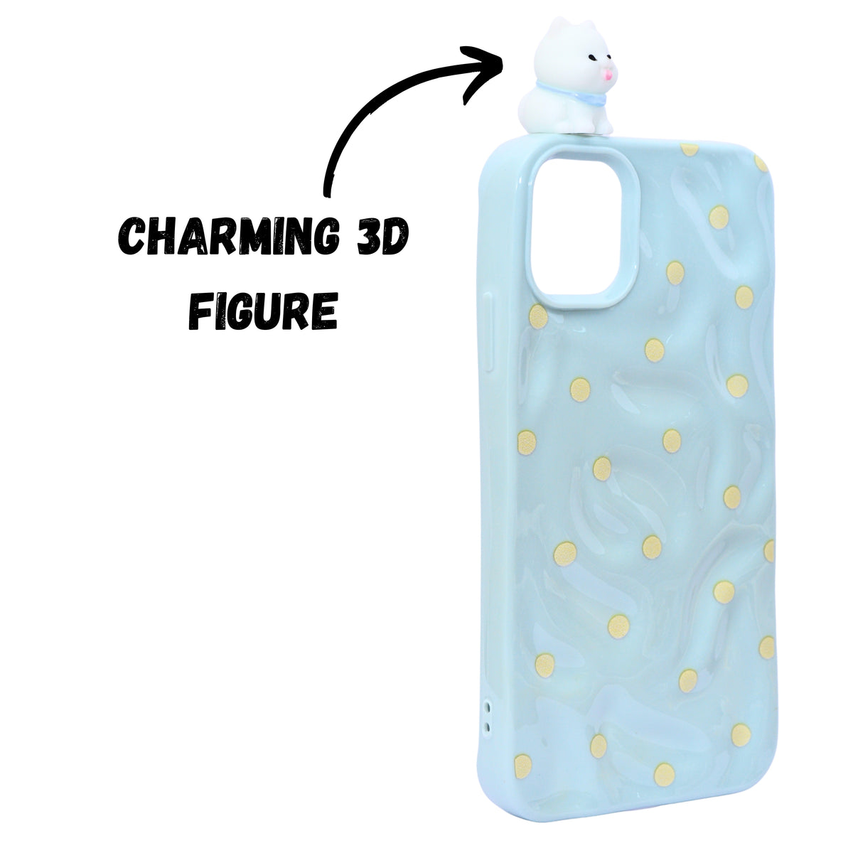 3D Cartoon Character with Polka Dots Soft Phone Case for iPhone 11