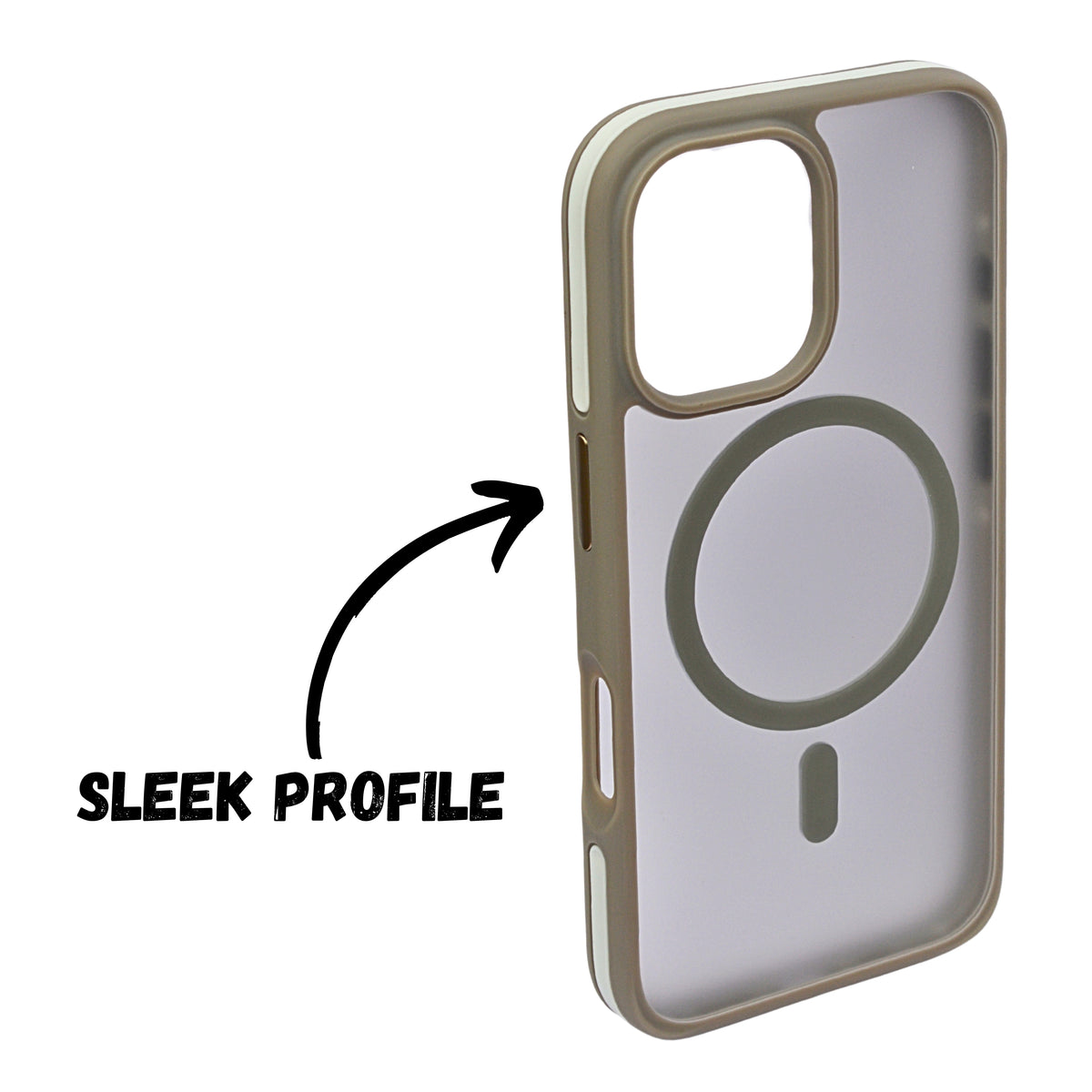 Transparent MagSafe Compatible with Matte Colour Edge Phone Case for iPhone 16 Plus