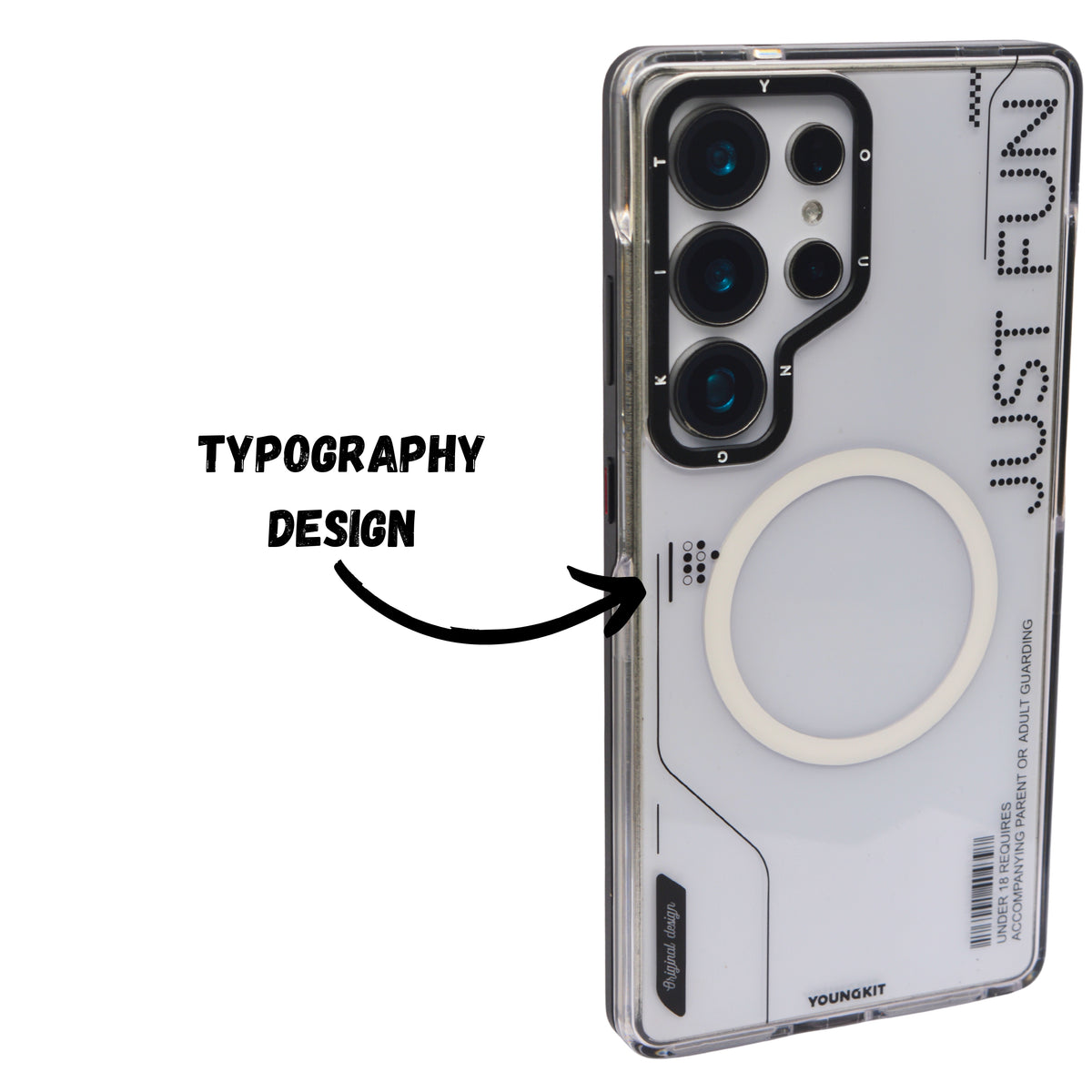 Just Fun Transparent Magsafe Protective Phone Case for Samsung S25 Ultra