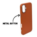 Leather Textured with Metallic Camera Ring for iPhone 16