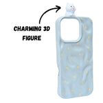 3D Cartoon Character with Polka Dots Soft Phone Case for iPhone 16 Pro Max