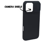 Carbon Texture with Sliding Camera Protector Phone Case for iPhone 16 Pro