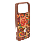 Bohemian Ethnic Print Cork Texture with Pearl Detail Phone Case for iPhone 17 Pro Max