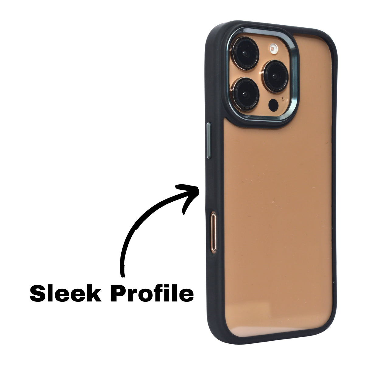 Transparent Crome Camera Ring Protective Phone Case for iPhone 16 Pro