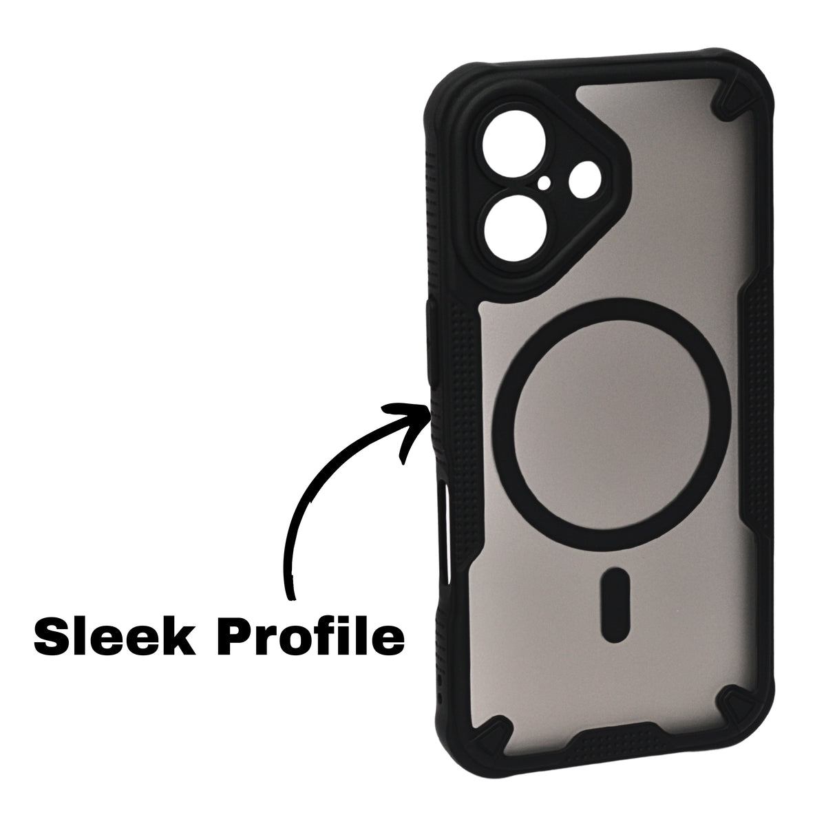 Transparent Rugged MagSafe Compatible Phone Case for iPhone 16