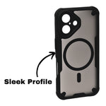 Transparent Rugged MagSafe Compatible Phone Case for iPhone 16