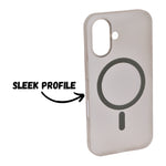 Hard Matte Transparent MagSafe Compatible Phone Case for iPhone 16 Plus