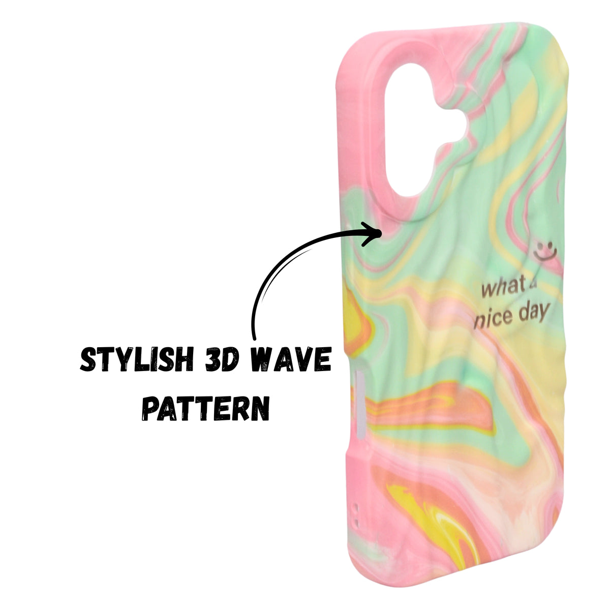 Abstract Pastel Marble Print Soft Silicone Phone Case For iPhone 16