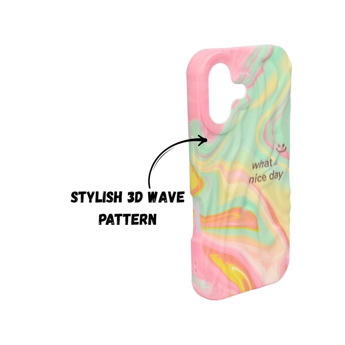 Abstract Pastel Marble Print Soft Silicone Phone Case For iPhone 16