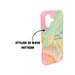 Abstract Pastel Marble Print Soft Silicone Phone Case For iPhone 16