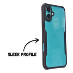 Transparent Rugged Edge Phone Case for iPhone 16 Plus