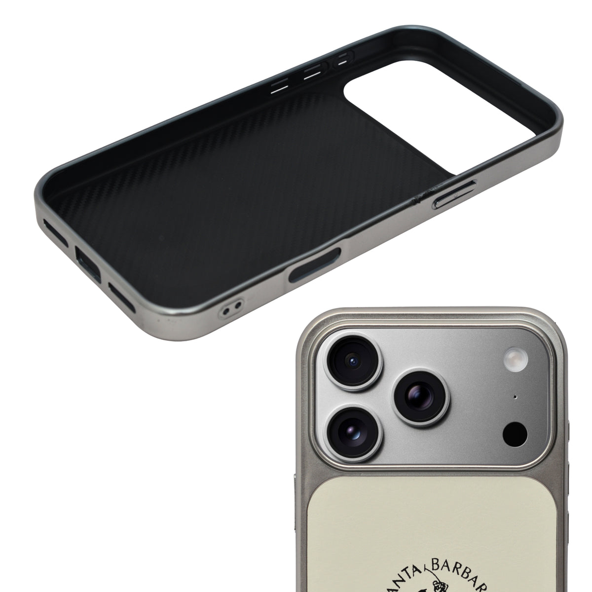 Santa Barbara Polo Club Dual Tone Leather Finish Phone Case for iPhone 17 Pro