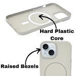 Matte Finish Hard Plastic MagSafe Compatible Phone Case for iPhone 15