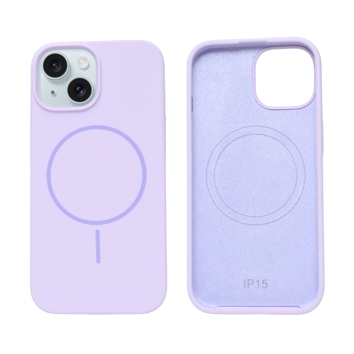 Soft Silicone with MagSafe Ring Phone Case for iPhone 15