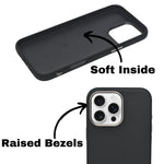 Leather Textured with Metallic Camera Ring for iPhone 16 Pro Max