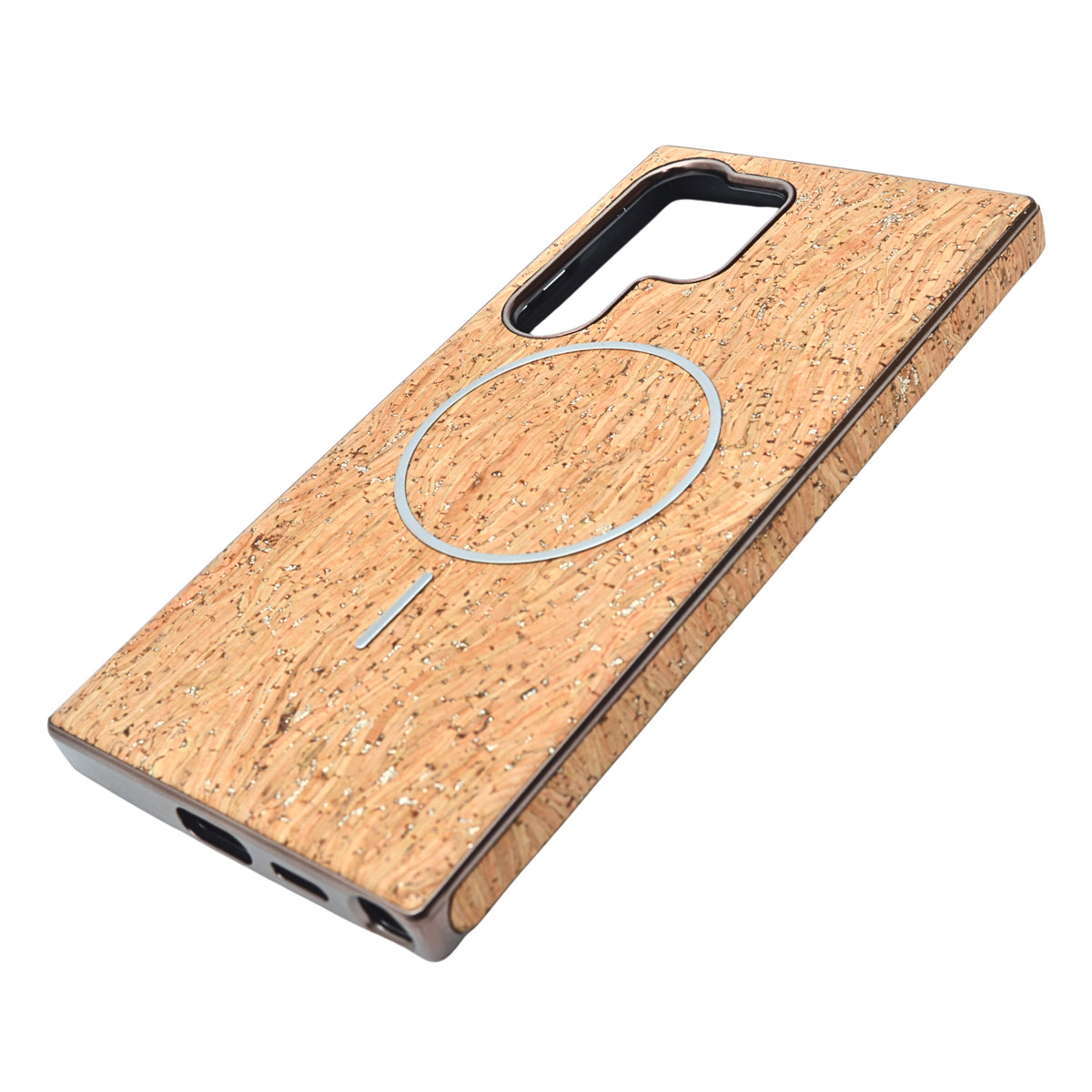 Cork Texture Printed MagSafe Compatible Phone Case for Samsung Galaxy S24 Ultra