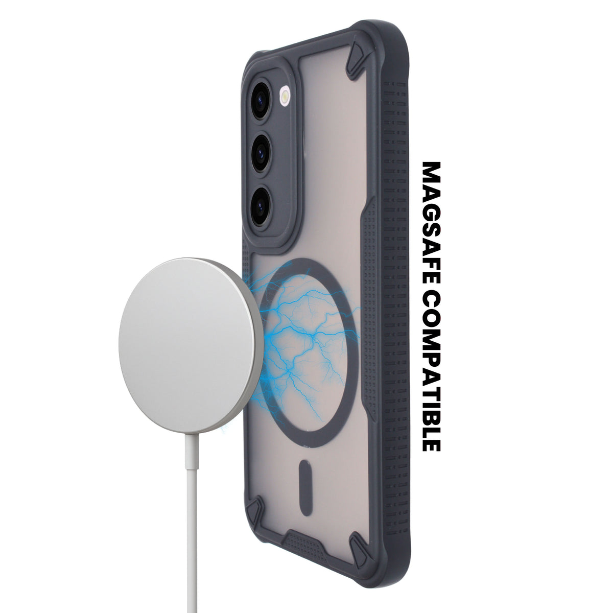 Transparent Rugged MagSafe Compatible Phone Case for Samsung Galaxy S23