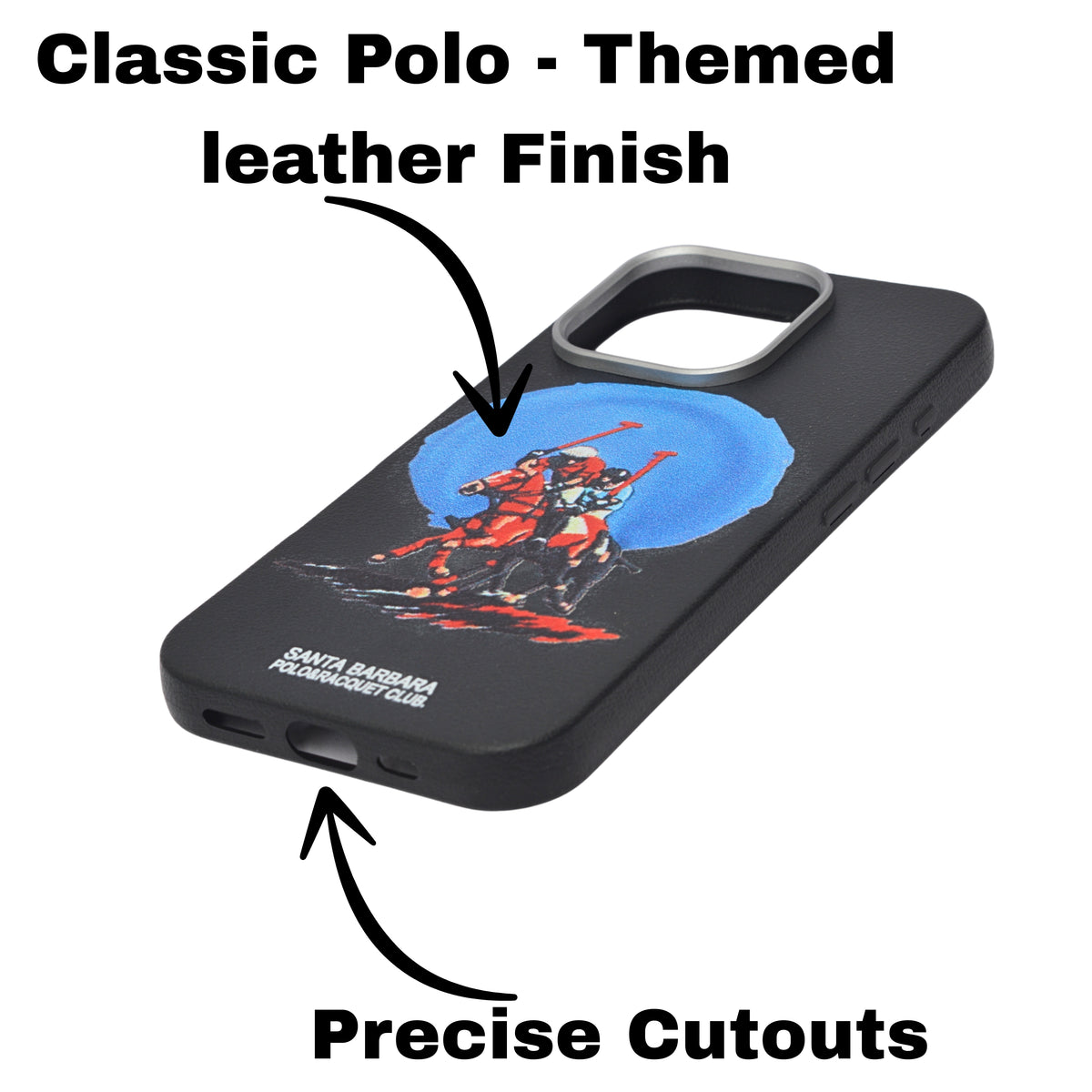Santa Barbara Polo & Racquet Club Leather Phone Case For iPhone 16 Pro Max