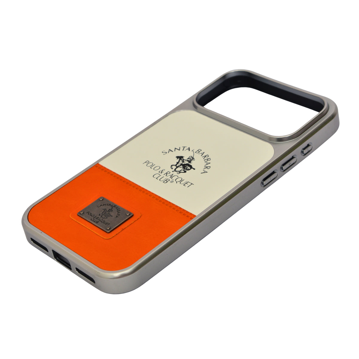 Santa Barbara Polo Club Dual Tone Leather Finish Phone Case for iPhone 17 Pro