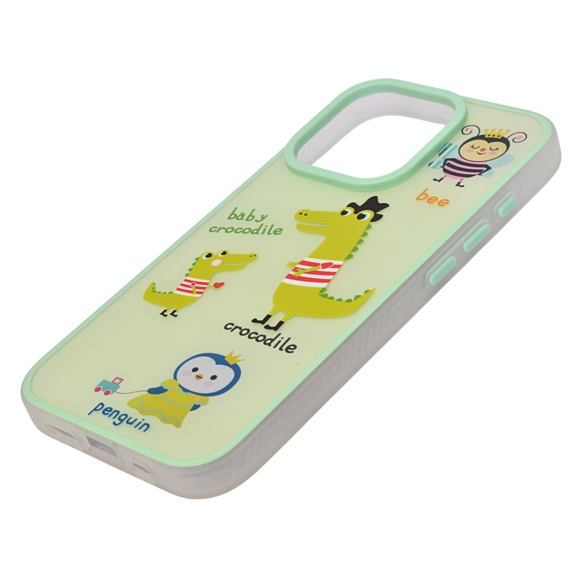 Stylish Cute Cartoon Cool Soft Animal Characters Cover For iPhone 15 Pro