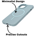 Matte Finish Hard Plastic MagSafe Compatible Phone Case for iPhone 15
