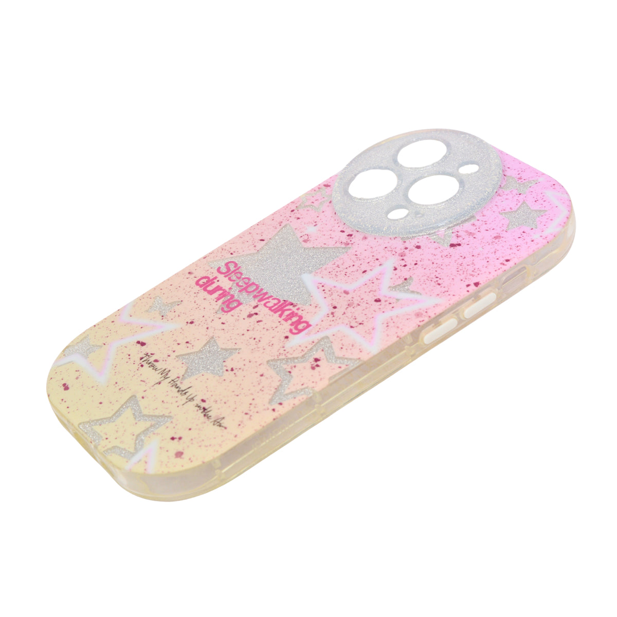 Shimmer Star Gradient With Round Camera Cut Phone Case for iPhone 14 Pro
