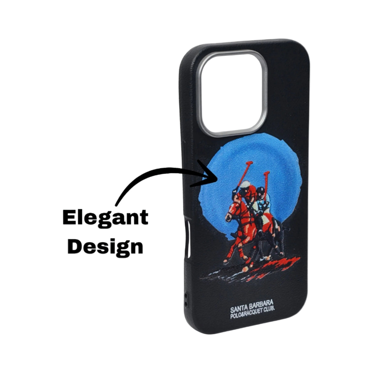 Santa Barbara Polo & Racquet Club Leather Phone Case For iPhone 16 Pro Max