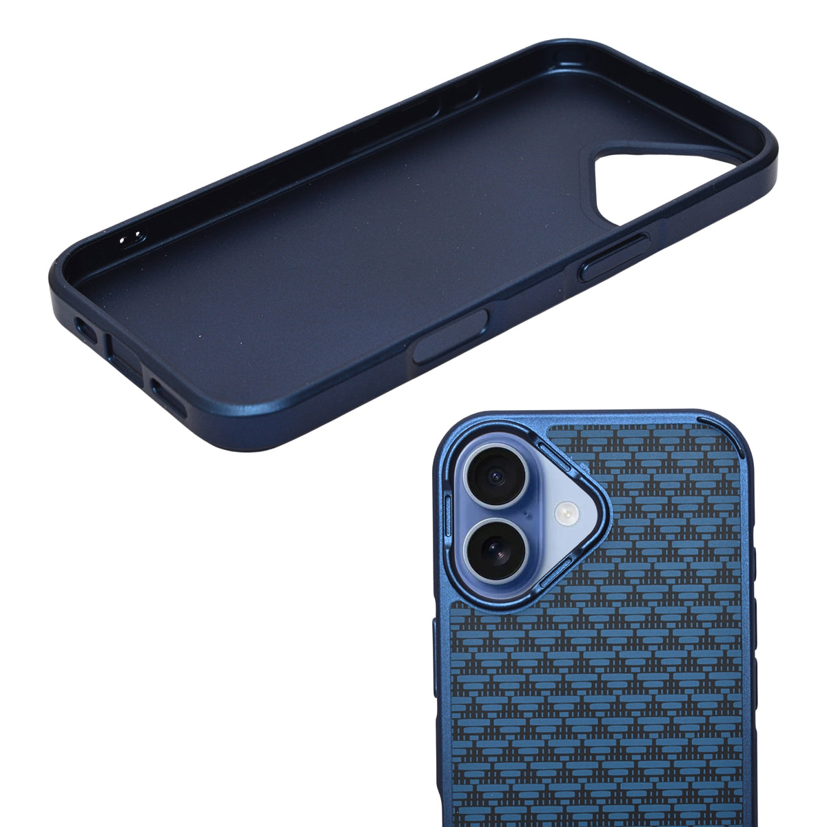 Geometric Carbon Fiber Texture Phone Case for iPhone 17
