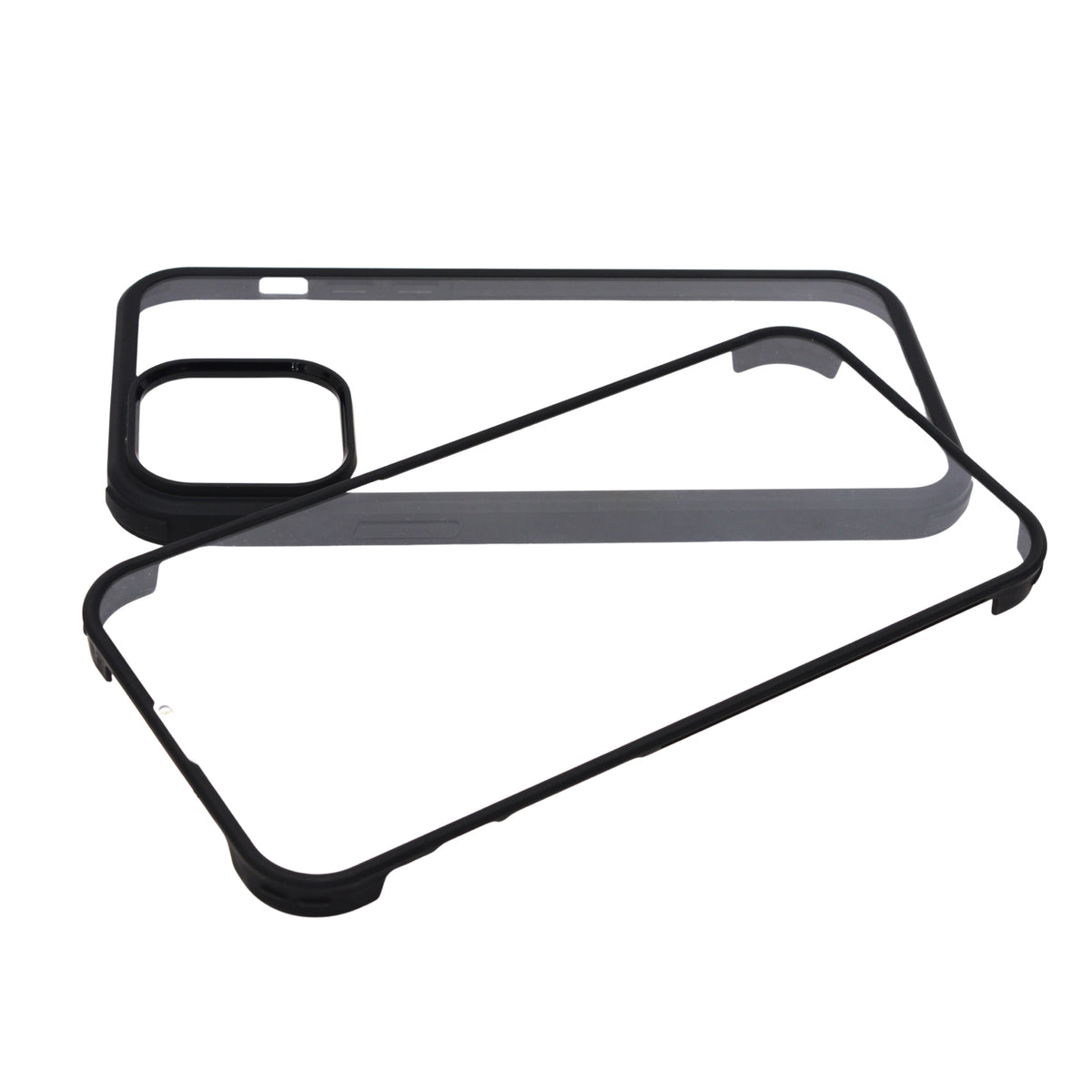 Anti-Scratch Clear Back Cover with Detachable Bumper for iPhone 13 Pro Max