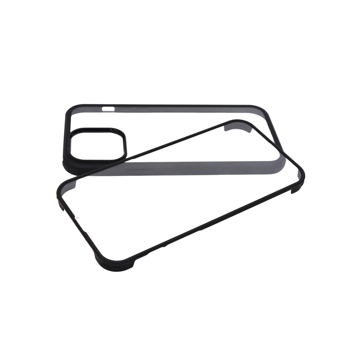 Anti-Scratch Clear Back Cover with Detachable Bumper for iPhone 13 Pro Max