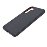 Corrugated Texture with Orange Accented Camera Frame Phone Case for Samsung Galaxy S25 Plus