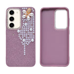 Luxury Glitter Finish with 3D Pearl Flower Design Phone Case for Samsung Galaxy S23