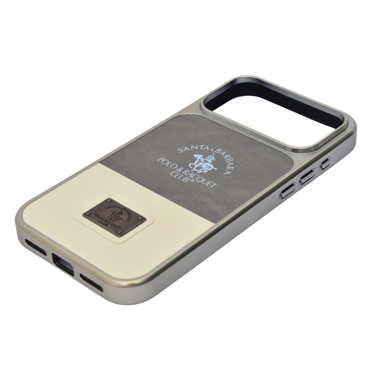 Santa Barbara Polo Club Dual Tone Leather Finish Phone Case for iPhone 17 Pro
