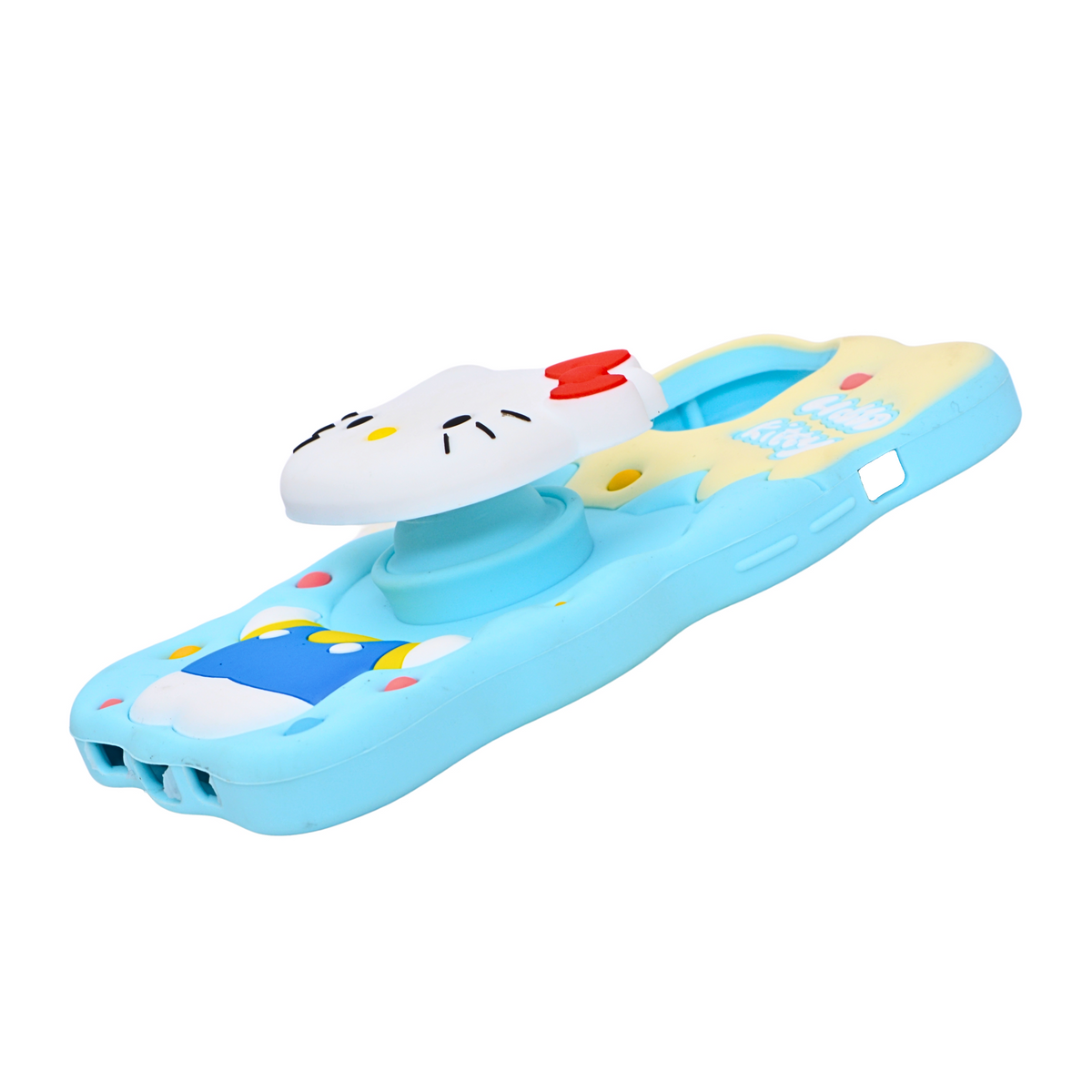 Cute 3D Kitty Silicone Phone Case with In-Built PopSocket Grip for iPhone 13 / 14 / 15