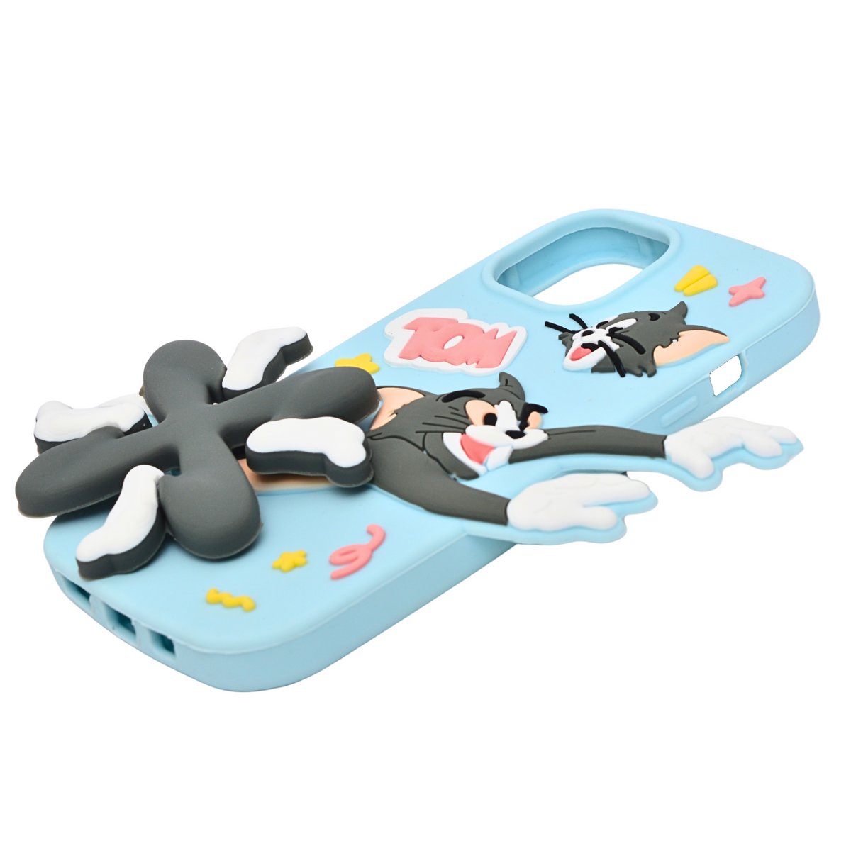 Tom Character 3D Silicone Phone Case for iPhone 13/ 14/ 15
