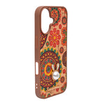 Bohemian Ethnic Print Cork Texture with Pearl Detail Phone Case for iPhone 17