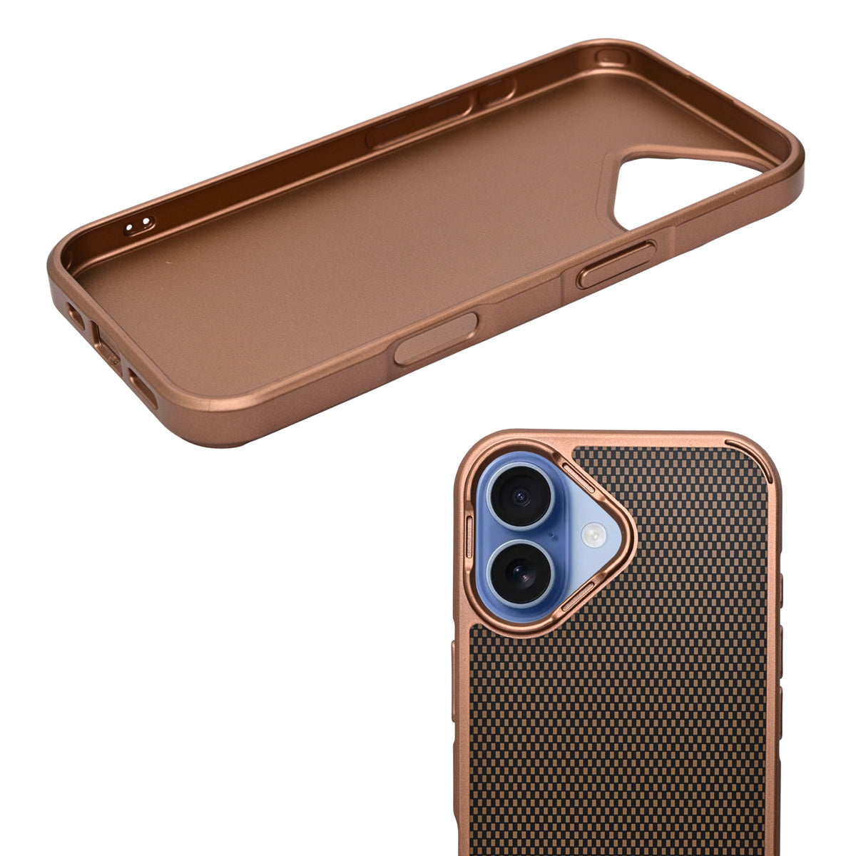 Geometric Carbon Fiber Texture Phone Case for iPhone 17